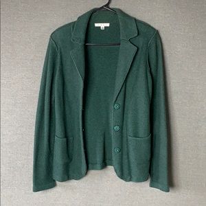 Hunter green sweater blazer